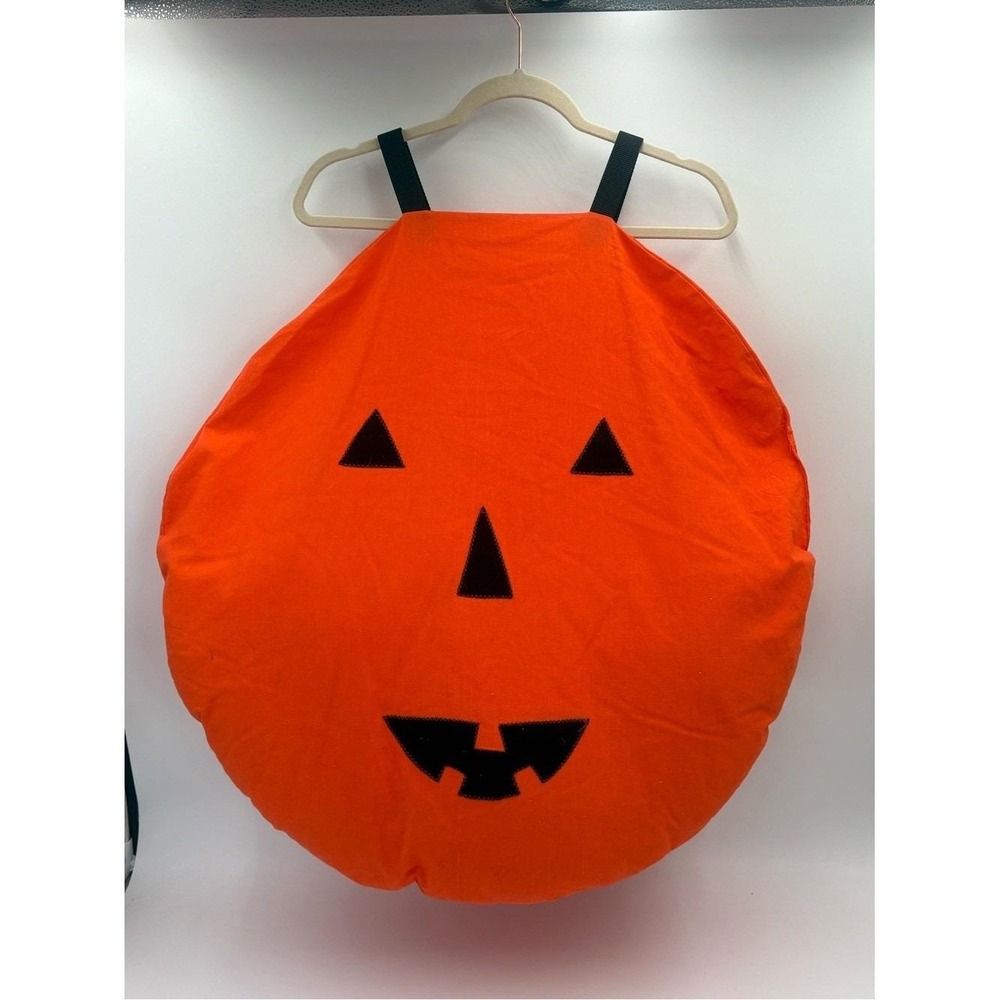 Kids Pumpkin Halloween Costume Jack O Lantern Orange Black Trick or Treat